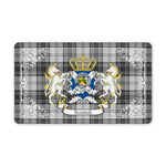 Doormat - Welcome Mat Scottish Douglas Grey Modern Clan Badge Tartan Door Mat, Plaid Doormat