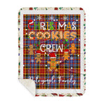 Personalized Gift Tartan Plaid Blanket Clan Dalrymple Orginal With Christmas Cookie Baking Crew Christmas Gift Sherpa Blanket, tartan sherpa blanket,buffalo plaid sherpa blanket,christmas sherpa blanket,Christmas Throw Blanket,green plaid sherpa blanket,green sherpa blanket