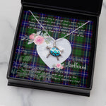 Sea Turtle Necklace Gift for My Beautiful Girlfriend Valentines Necklace Clan Russell Tartan Blue Turtle Necklace