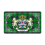 Doormat - Welcome Mat Scottish Elphinstone Hunting Clan Badge Tartan Door Mat, Plaid Doormat