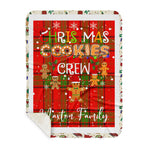 Personalized Gift Tartan Plaid Blanket Clan Maxton With Christmas Cookie Baking Crew Christmas Gift Sherpa Blanket, tartan sherpa blanket,buffalo plaid sherpa blanket,christmas sherpa blanket,Christmas Throw Blanket,green plaid sherpa blanket,green sherpa blanket