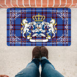 Doormat - Welcome Mat Scottish Elliot Clan Badge Tartan Door Mat, Plaid Doormat