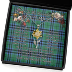 To My Beautiful Soulmate Sunflower Necklace In Your Eyes I Have Found My Home Clan Keith Ancient Tartan Jewelry For Girlfriend, Tartan Sunflower Pendant Necklace, Scottish Tartan Jewelry, valentine necklace, necklace girlfriend, necklace for wife, cute necklaces for girlfriend, jewelry for girlfriend, to my soulmate necklace, to my future wife necklace