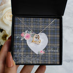 Valentine Necklace Gift For Girlfriend Love Forever Necklace Clan MacDowall Tartan Necklace, Scottish Tartan Jewelry