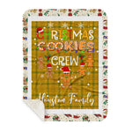 Personalized Gift Tartan Plaid Blanket Clan Houston With Christmas Cookie Baking Crew Christmas Gift Sherpa Blanket, tartan sherpa blanket,buffalo plaid sherpa blanket,christmas sherpa blanket,Christmas Throw Blanket,green plaid sherpa blanket,green sherpa blanket