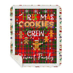 Personalized Gift Tartan Plaid Blanket Clan Stewart of Appin With Christmas Cookie Baking Crew Christmas Gift Sherpa Blanket, tartan sherpa blanket,buffalo plaid sherpa blanket,christmas sherpa blanket,Christmas Throw Blanket,green plaid sherpa blanket,green sherpa blanket