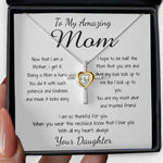 Cross Dancing Necklace - Mom Necklace - To My Amazing Mom Gorgeous Necklace for Mom from Daughter Mother's Day Gift