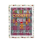 Personalized Gift Tartan Plaid Blanket Clan Crawford Ancient With Christmas Cookie Baking Crew Christmas Gift Blanket, Plaid Blanket, Christmas Fleece Blanket, Christmas Blanket, Tartan Blanket, Scottish Blanket, Scotland Blanket, Family Name Blanket, Custom Blanket, Personalized Blanket