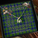 To My Beautiful Soulmate Necklace In Your Eyes I Have Found My Home Clan Dixon Tartan Wishbone Dancing Necklace