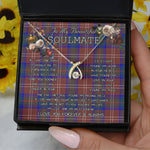 To My Beautiful Soulmate Necklace In Your Eyes I Have Found My Home Clan Chisholm Hunting Modern Tartan Wishbone Dancing Necklace