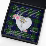 Gift For My Beautiful Girlfriend Necklace Valentine Necklace Clan Campbell Tartan Cross Dancing Necklace Scottish Tartan Jewelry