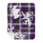 Sherpa Blanket - Tartan Blanket Thistle and Lion Scottish Clan MacDonald Dress Modern Plaid Blanket, plaid sherpa blanket queen,purple sherpa blanket,queen sherpa blanket,queen size sherpa blanket,red sherpa blanket,scottish tartan blankets,sherpa blanket,sherpa christmas blanket