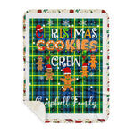 Personalized Gift Tartan Plaid Blanket Clan Campbell Of Breadalbane Ancient With Christmas Cookie Baking Crew Christmas Gift Sherpa Blanket, tartan sherpa blanket,buffalo plaid sherpa blanket,christmas sherpa blanket,Christmas Throw Blanket,green plaid sherpa blanket,green sherpa blanket
