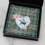 Sea Turtle Necklace Gift for My Beautiful Girlfriend Valentines Necklace Clan Cathcart Tartan Blue Turtle Necklace