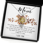 Sunflower Pendant Necklace - Mom Necklace, Mom Gift From Daughter, Mother Day Necklace Meaningful For Mom Christmas Gift For Mom Neckalce