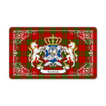 Doormat - Welcome Mat Scottish Dewar Clan Badge Tartan Door Mat, Plaid Doormat