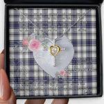 Gift For My Beautiful Girlfriend Necklace Valentine Necklace Clan Hannay Tartan Cross Dancing Necklace Scottish Tartan Jewelry