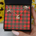 To My Beautiful Soulmate Necklace In Your Eyes I Have Found My Home Clan MacPhee Tartan Wishbone Dancing Necklace