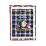 Personalized Gift Tartan Plaid Blanket Clan Meldrum Gordon With Funny Santa Snowman Reindeer Merry Christmas Fleece Blanket, Home Living Room, Plaid Blanket, Tartan Blanket, Scottish Blanket, Buffalo fleece blanket, Christmas Blanket