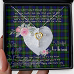 Gift For My Beautiful Girlfriend Necklace Valentine Necklace Clan MacEwen Tartan Cross Dancing Necklace Scottish Tartan Jewelry