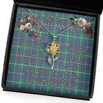 To My Beautiful Soulmate Sunflower Necklace In Your Eyes I Have Found My Home Clan Inglis Ancient Tartan Jewelry For Girlfriend, Tartan Sunflower Pendant Necklace, Scottish Tartan Jewelry, valentine necklace, necklace girlfriend, necklace for wife, cute necklaces for girlfriend, jewelry for girlfriend, to my soulmate necklace, to my future wife necklace