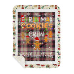 Personalized Gift Tartan Plaid Blanket Clan MacPherson Hunting Ancient With Christmas Cookie Baking Crew Christmas Gift Sherpa Blanket, tartan sherpa blanket,buffalo plaid sherpa blanket,christmas sherpa blanket,Christmas Throw Blanket,green plaid sherpa blanket,green sherpa blanket