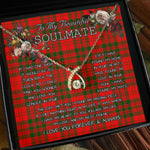 To My Beautiful Soulmate Necklace In Your Eyes I Have Found My Home Clan Livingstone Modern Tartan Wishbone Dancing Necklace
