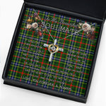 To My Beautiful Soulmate Necklace In Your Eyes I Have Found My Home Clan Bisset Pattern Tartan Cross Dancing Necklace
