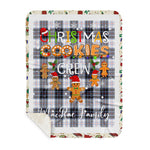 Personalized Gift Tartan Plaid Blanket Clan MacRae Dress Modern With Christmas Cookie Baking Crew Christmas Gift Sherpa Blanket, tartan sherpa blanket,buffalo plaid sherpa blanket,christmas sherpa blanket,Christmas Throw Blanket,green plaid sherpa blanket,green sherpa blanket