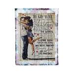 Scotstee Shop - Personalized Gift Letter To My Wife Present Love Quotes I love My Wife So Much Family Gifts Fleece Blanket