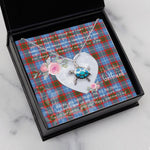 Sea Turtle Necklace Gift for My Beautiful Girlfriend Valentines Necklace Clan Congilton Tartan Blue Turtle Necklace