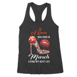 Girls Birthday A Queen Was Born In March Women's Tank Top - Scotstee Shop