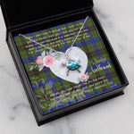 Sea Turtle Necklace Gift for My Beautiful Girlfriend Valentines Necklace Clan Dawson Tartan Blue Turtle Necklace