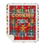 Personalized Gift Tartan Plaid Blanket Clan MacLeay With Christmas Cookie Baking Crew Christmas Gift Sherpa Blanket, tartan sherpa blanket,buffalo plaid sherpa blanket,christmas sherpa blanket,Christmas Throw Blanket,green plaid sherpa blanket,green sherpa blanket