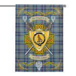 House Flag - Boswell Irish Shield Celtic Cross Tartan Garden Flag St Patrick's Day Garden Flag