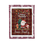 Personalized Gift Tartan Plaid Blanket Clan Innes of Moray With Funny Santa Snowman Reindeer Merry Christmas Fleece Blanket, Home Living Room, Plaid Blanket, Tartan Blanket, Scottish Blanket, Buffalo fleece blanket, Christmas Blanket