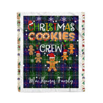 Fleece Blanket - Personalized Gift Tartan Plaid Blanket Clan MacThomas With Christmas Cookie Baking Crew Christmas Gift Fleece Blanket