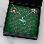 Sea Turtle Necklace To My Beautiful Soulmate Necklace In Your Eyes I Have Found My Home Clan Erskine Hunting Tartan Blue Turtle Necklace