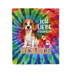 Scotstee Shop - Scotstee Shop Blanket Beagle Dog Cute Beagle Dog I Love My Beagle Peace Retro Tie Dye Hippie Fleece Blanket