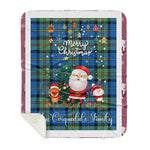 Personalized Gift Tartan Plaid Blanket Clan MacCorquodale With Funny Santa Snowman Reindeer Merry Christmas Gift Sherpa Blanket, blue plaid sherpa blanket,blue tartan sherpa blanket,Buchan,buffalo plaid sherpa blanket,christmas sherpa blanket,Christmas Throw Blanket-Recovered