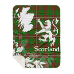 Sherpa Blanket - Tartan Blanket Thistle and Lion Scottish Clan MacKinnon Hunting Modern Plaid Blanket, plaid sherpa blanket queen,purple sherpa blanket,queen sherpa blanket,queen size sherpa blanket,red sherpa blanket,scottish tartan blankets,sherpa blanket,sherpa christmas blanket