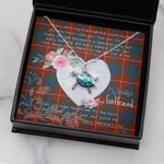Sea Turtle Necklace Gift for My Beautiful Girlfriend Valentines Necklace Clan Fraser Ancient Tartan Blue Turtle Necklace