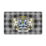 Doormat - Welcome Mat Scottish Douglas Grey Clan Badge Tartan Door Mat, Plaid Doormat