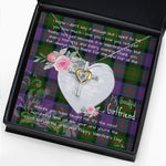 Gift For My Beautiful Girlfriend Necklace Valentine Necklace Clan Blair Tartan Cross Dancing Necklace Scottish Tartan Jewelry