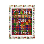 Personalized Gift Tartan Plaid Blanket Clan Gow With Christmas Cookie Baking Crew Christmas Gift Blanket, Plaid Blanket, Christmas Fleece Blanket, Christmas Blanket, Tartan Blanket, Scottish Blanket, Scotland Blanket, Family Name Blanket, Custom Blanket, Personalized Blanket