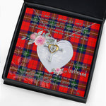 Gift For My Beautiful Girlfriend Necklace Valentine Necklace Clan Ruthven Tartan Cross Dancing Necklace Scottish Tartan Jewelry