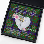 Gift For My Beautiful Girlfriend Necklace Valentine Necklace Clan Adam Hunting Tartan Cross Dancing Necklace Scottish Tartan Jewelry