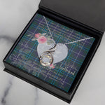 Rising Phoenix Necklace - Valentine Necklace Clan Glen Tartan Gift for Girlfriend, Gift for My Wife Rising Phoenix Necklace