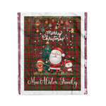 Personalized Gift Tartan Plaid Blanket Clan MacAlister Ancient With Funny Santa Snowman Reindeer Merry Christmas Fleece Blanket, Home Living Room, Plaid Blanket, Tartan Blanket, Scottish Blanket, Buffalo fleece blanket, Christmas Blanket