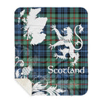 Sherpa Blanket - Tartan Blanket Thistle and Lion Scottish Clan MacKinlay Ancient Plaid Blanket, plaid sherpa blanket queen,purple sherpa blanket,queen sherpa blanket,queen size sherpa blanket,red sherpa blanket,scottish tartan blankets,sherpa blanket,sherpa christmas blanket